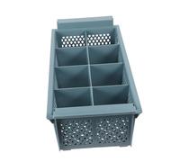 DOITOOL Panier à Couverts Lave-vaisselle Gris à Compartiments Rangement Compact Pour Couverts Et Ustensiles De Cuisine Égouttoir Pratique Avec Poignée Amovible Organisateur Pour Évier