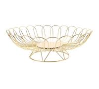 DOITOOL Panier à Fruits En Fil De Fer Grand Format, Basket Décoratif En Métal Doré, Structure Ajourée Haute, Pour Rangement Snacks, La Cuisine Et Salon, Panier Multifonction Pour Snacks Et Fruits