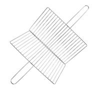 DOITOOL Panier à Griller en Acier Inoxydable Épaissi avec Poignée | Maille Verticale, Usage Barbecue au Charbon et Feu de Camp, pour Légumes, Crevettes, Cuisson Stable