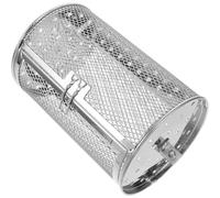 DOITOOL Panier à Rôtissoire Cylindrique en Acier Inoxydable Robuste Tambour Rotatif pour Griller Noix, Arachides, pour Barbecue et Four Électrique