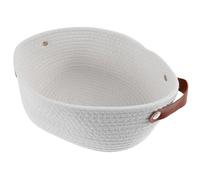 DOITOOL Panier de Rangement Tissé Corde de Coton avec Doubles Poignées Panier Polyvalent pour Accessoires Maison et Rangement Divers Corbeille Décorative pour Salle de Bain Chambre et