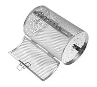 DOITOOL Panier Rôtissoire Rotatif Acier Inoxydable pour Four et Friteuse Air Accessoire Barbecue avec Fixation Sécurisée et Porte Unique Résistant Chaleur pour Noix et Grillades