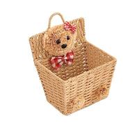 DOITOOL Panier Suspendu Design Ouvert et Facile à Transporter en Osier Synthétique D'ours Cartoon Maison Chambre D'garçon et Filles
