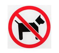 DOITOOL Panneau D'affichage Commercial Autocollant 15x15 Cm en Acrylique, Panneau « Chiens Interdits » pour Bureaux et Supermarchés, Avertissement pour Propreté et Sécurité