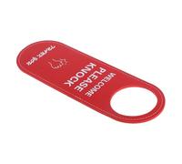 DOITOOL Panneau Porte Bureau Ne Déranger Suspendu Double Face Similicuir Rouge Signalisation Portable pour Visiteurs et Concentration Au Travail