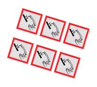 DOITOOL Panneaux Autocollants Adhésifs pour Substances Corrosives 6 Pièces en Pvc, Usage Polyvalent, Destinés aux Acides et Bases en Laboratoires