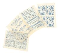 DOITOOL Papier Transfert pour Poterie sous Glaçure, 4 Feuilles Décoratives Chinoises, Résistant à Haute Température, pour Processus DIY et Créations Artisanales
