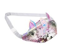 DOITOOL Paquet Banane pour Petite Fille à Paillettes Léger et Multifonctionnel avec Bandoulière Style Cartoon pour Activités de Plein Air et Voyages