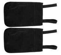 DOITOOL Paquet de Rangement Portable Compact 2 Pièces en Tissu Oxford Noir avec Mécanisme Sécurisé pour Canne de Marche pour Voyage et Stations de Bus