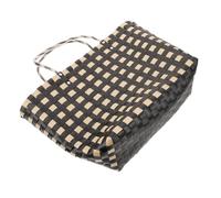 DOITOOL Paquet D'épicerie Tissé en Pvc Élégant et Spacieux avec Design Confortable, Grand Panier en Paille pour Marché Fermier et Voyage