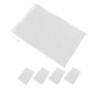 DOITOOL Paquet Filtre Alimentaire Réutilisable 5pcs en Mousseline Blanche 80 Mailles avec Cordon pour Filtrer Jus, Lait Végétal, Facile à Transporter et Pratique Cuisine