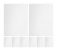 DOITOOL Patch Auto-adhésif en Pvc Blanc pour Réparation Murale Extérieure, 8 Pièces, Empêche L'accumulation de Poussière, pour Bricolage