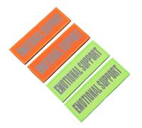 DOITOOL Patchs pour Chiens Réfléchissants 4 Pcs Autocollants en Nylon Résistants à l'usure Accessoires Décoratifs pour Harnais de Gilet Fournitures Extérieures pour Promenade Nocturne