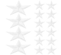 DOITOOL Patchs Thermocollants Dissimulez Trous Étoiles Blanches 20 Pièces en Polyester Appliques Décoratives pour Vêtements et Accessoires pour Atelier de Couture