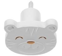 DOITOOL Patère Murale Tigre Cartoon en Résine et Métal, Crochet Mignon pour Manteaux et Serviettes, Support Mural Compact pour Salle de Bain, Chambre et Entrée - 1 Pièce Blanche et Dorée