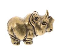 DOITOOL Pendentif Accessoire Décoratif et Collectible Rhinocéros en Laiton Or Porte-clés Décoration Créative pour Salon et Chambre pour Clés et Paquet