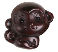 DOITOOL Pendentif Singe en sculpté, décoration Suspendue Artisanale, Porte-clés Singe zodiacal, Ornement Fait Main, Statuette Bois Naturel pour Bureau et Maison