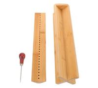 DOITOOL Perforatrice de Reliure en Bois 32 Cm avec Poinçon et Support Réglable, Outil de Guidage pour Perforation Précise, Kit de Fournitures de Reliure DIY pour Loisirs Créatifs