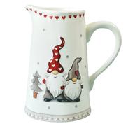 DOITOOL Pichet De Noël En Céramique Pichet De Gnome De Noël De Service Festif Pour Les En Porcelaine Avec Poignée Pour Cocktails Eau Jus