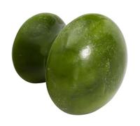 DOITOOL Pierre de Massage Visage en Jade Verte de Champignon, Masseur Facial pour Cou, Expérience Apaisante et Design Délicat, pour Soins Artisanaux