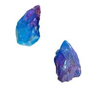 DOITOOL Pierres Décoratives Naturelles Matériaux Uniques et Élégants en Cristal 2 Pièces, Colonnes de Cristal Aléatoire pour Décoration de Bureau et Maison