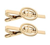 DOITOOL Pinces à Cravate Fines en Acier Inoxydable pour Hommes, 2pcs, Motif Balance Justice, Résistantes Décoloration, pour Occasions Formelles Business