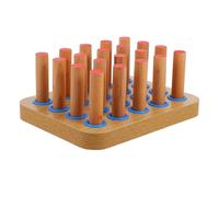 DOITOOL Planche de Rééducation des Doigts en Bois 20 Chevilles Appareil D'exercice Mains Réhabilitation Coordination Main-œil Usage et Domicile pour Patients Hémiplégiques