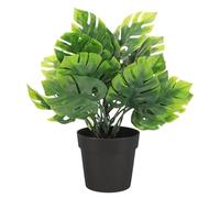 DOITOOL Plante Artificielle Monstera en Pot de Table, Mini Bonsaï Décoratif, Plante Artificielle D'intérieur en Plastique Mat, Petite Décoration pour Maison et Bureau, Fausse Verdure