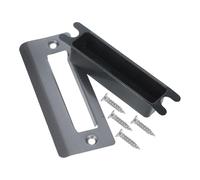 DOITOOL Plaque de Gâche Rallongée 35-45 Mm en Acier Inoxydable Accessoire de Porte Intérieure Renforcé Compatible Serrures de Chambre Kit 6 Pièces Vis Réparation et Guidage Solide