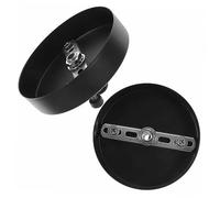 DOITOOL Plaque de Montage du Luminaire en Alliage de Fer et Aluminium, Kit de Canopée 10 Cm Noir, Grosse Capacité de Charge, pour Plafonniers Suspendus et Lustres, 2 Pièces, Usage