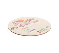 DOITOOL Plaque de Naissance en Bois pour Bébé, Accessoire Photo Solide en Bois Naturel, pour Décoration de Chambre de -né