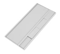 DOITOOL Plaque Nominative de Bureau Argentée en Alliage D'aluminium | Signalétique de Poste, Identification Claire, pour Panneaux de Séparation et Salles de Réunion