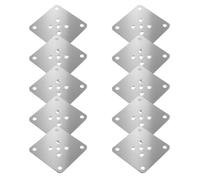 DOITOOL Plaques D'assemblage en Fer Argenté 10pcs pour Pieds de Canapé et Table à Manger, Protège Sol et Réduit Bruit, pour Salons et Réunions Sociales