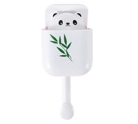 DOITOOL Plastique ABS Crochet Mural Blanc Panda sans Perçage | Organisation Maison Polyvalente, Forme Animale Délicate, Fixation Adhésive, Rangement Fenêtre ou Salle de Bain, Idée Présent
