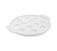 DOITOOL Plat à Escargots Céramique avec Poignées Doubles Assiette Française pour Cuisson Au Four Plat de Cuisson Sécurisé pour Fruits de Mer Crevettes et Coquillages Cuisine Maison et