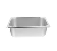 DOITOOL Plat de Service Rectangulaire Inox 1/2 Gn 32,5x26,5x6,5 Cm Grosse Capacité, Bac Gastronorme Profond pour Buffet, Assiette Métallique de Présentation, Adapté Réception Cuisine