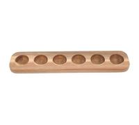 DOITOOL Plateau à Œufs en Bois Naturel 6 Compartiments, Boîte à Œufs de Rangement Élégante et Résistante Cuisine, Espace Ample et Design Simple