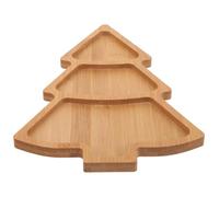 DOITOOL Plateau de Service Forme Sapin de Noël Grand Plat à Snacks et Desserts Plateau Écologique pour Fruits et Apéritifs Fêtes et Restaurants