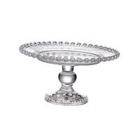 DOITOOL Plateau de Service Fruit Verre Moderne avec Base Haute Plateau Décoratif Multifonction pour Fruits Bonbons et Desserts pour Cuisine Salon et Occasions Festives