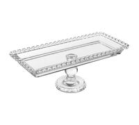 DOITOOL Plateau de Service Verre pour Fruits et Snacks Design Moderne Européen Plateau Carré Transparent pour Dessert et Goûter Résistant et Pratique