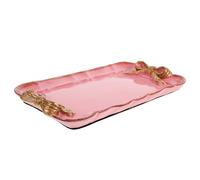 DOITOOL Plateau en Résine Orange-Rose pour Fruits et Desserts Vide-Poches Multifonction Plateau Décoratif pour Table Basse Organisateur Élégant pour Bijoux et Cosmétiques Maison