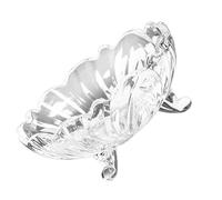 DOITOOL Plateau en Verre Transparent 950ml Multifonction pour Fruits et Yaourts Design Européen Pratique pour Maison et Restauration