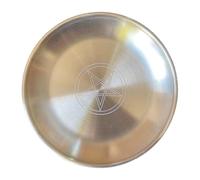 DOITOOL Plateau Pentacle Décoratif Rond en Acier Inoxydable Doré, Accessoire Rituel Chamanique Résistant, pour Cérémonie Spirituelle Et Décoration Intérieure, Plaque Unique Personnalisée