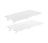 DOITOOL Plateau Surélevé pour Jardinières en Plastique, Grille Dense | Base à Pieds Transparents, Clips Blancs Inclus, pour Plantes en Pot et Culture Intérieure