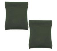 DOITOOL Pochette de Change en Cuir PU Vert 2 Pièces, Résistant à l'usure Texture Forte, Petit Porte-Monnaie Fin pour Occasions Quotidiennes et Fêtes