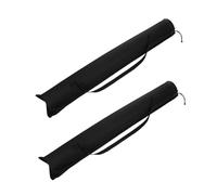DOITOOL Pochette de Rangement Imperméable Noir en Tissu Oxford 2 Pièces Fermeture Ajustable, Paquet de Transport Pratique pour Bâtons de Randonnée pour Activités de Trekking en Plein Air