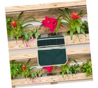 DOITOOL Pochette de Rangement pour Outils de Jardin avec Siège Agenouilloir Vert Pochette Multifonctionnelle pour Jardinage Grand Espace de Stockage Accessoire Pratique pour Amateurs de