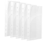 DOITOOL Pochette Pour Classeur Budget A6 Transparent Mat En Polypropylène Robuste, Insert 6 Trous, Réutilisable Pour Organisation Financière Et Rangement De Feuilles Mobiles