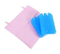 DOITOOL Pochette Rafraîchissante Rose pour Petits Animaux avec 2 Pains de Glace Réutilisables, Isotherme pour Cage de Lapin, Hamster, Cochon D’Inde - Accessoire Été pour Refuge Frais