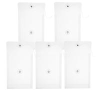 DOITOOL Pochettes de Rangement Transparentes pour Documents A6 5pcs en Pp Grosse Capacité Faciles à Transporter pour Bureau et Organisation Administrative